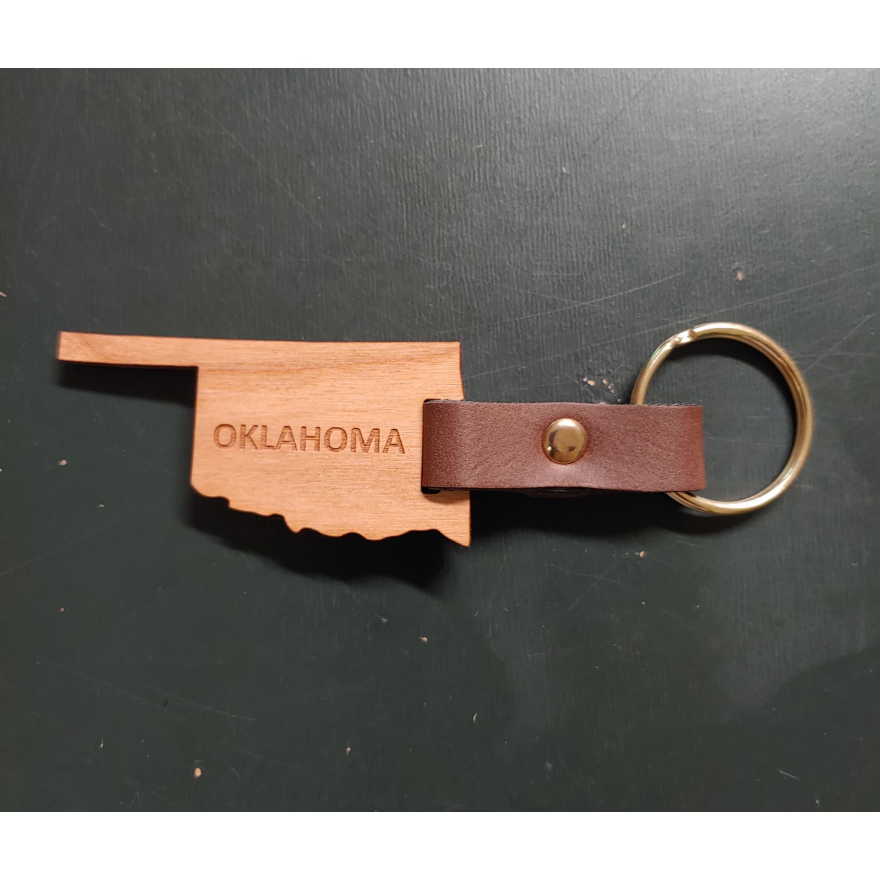 2" - Oklahoma Hardwood Keychains