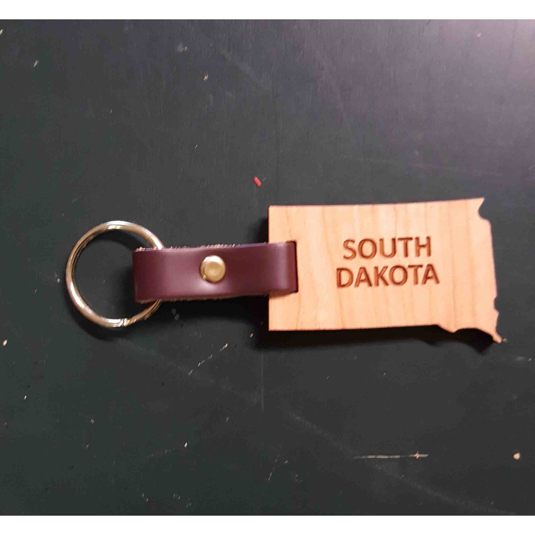 2" - South Dakota Hardwood Keychains