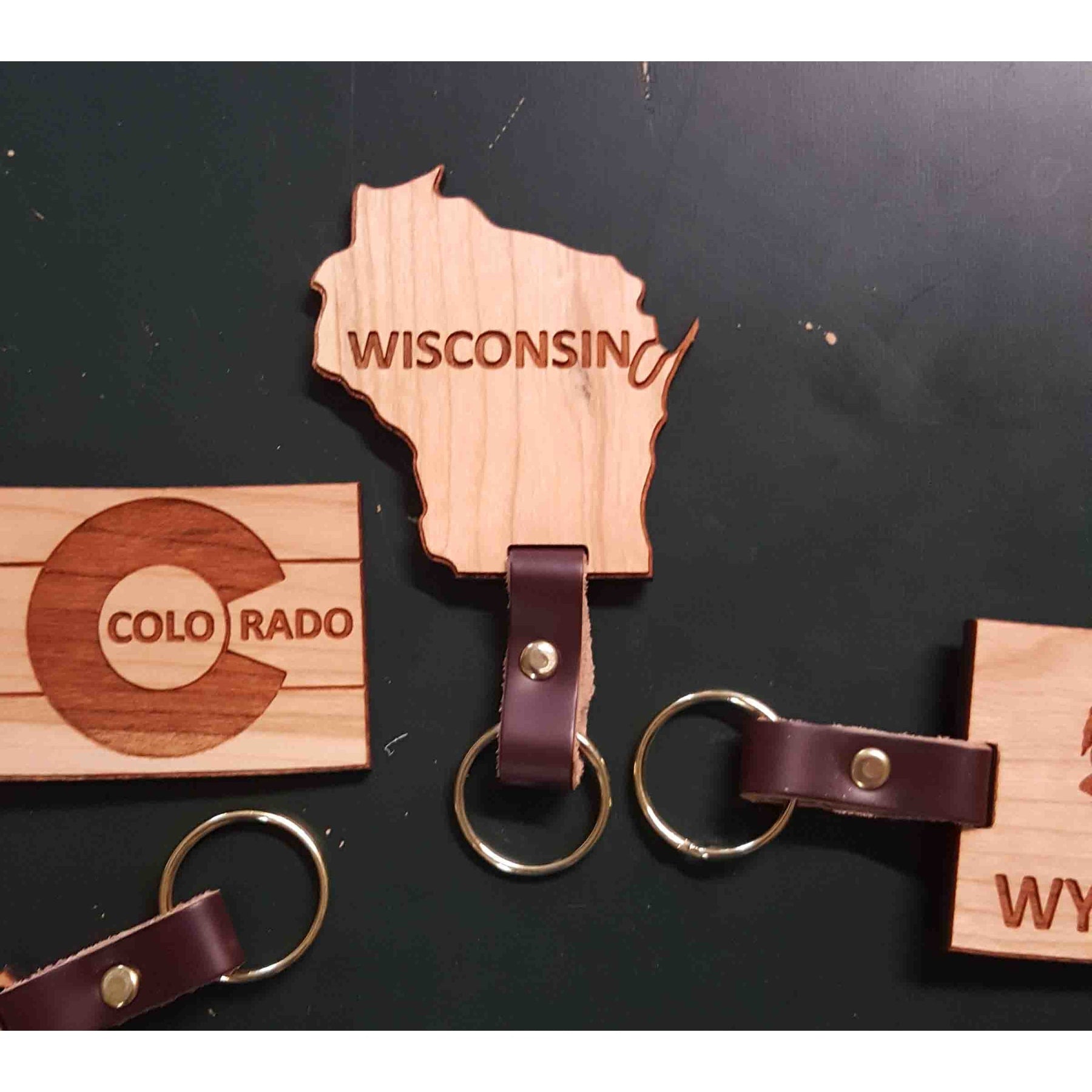 2" - Wisconsin Hardwood Keychains