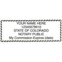 1.25" x 2.25" - Notary Rubber Stamp - Self Inking or Wood Mounted