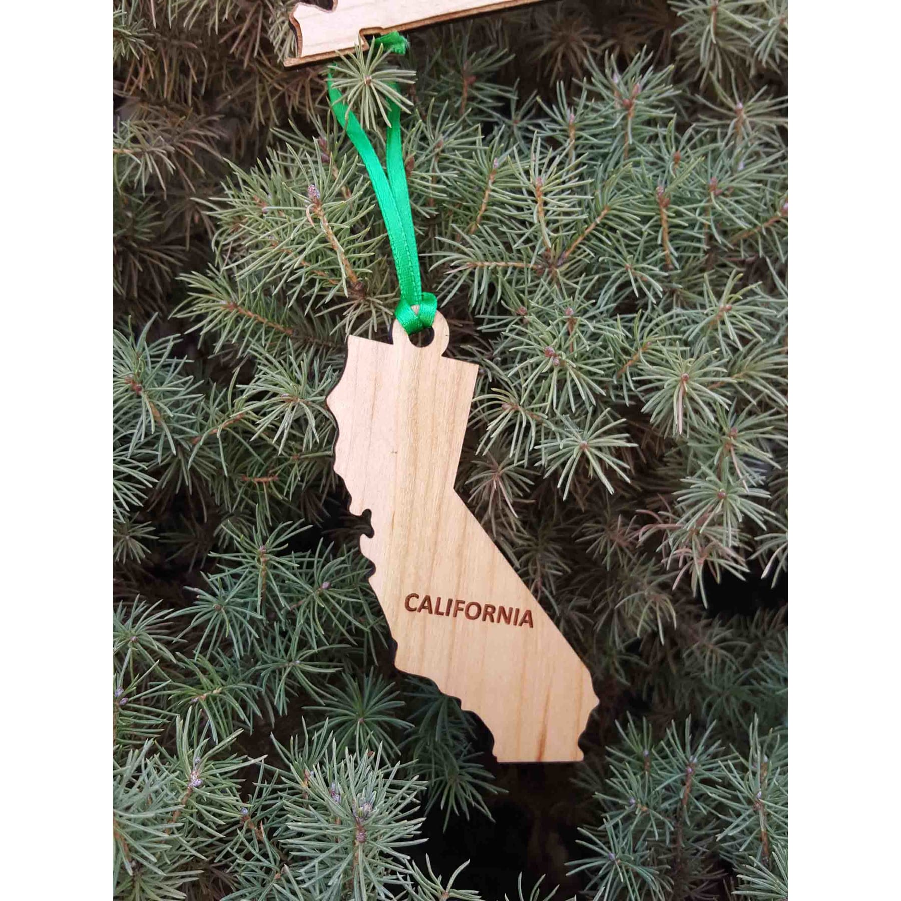 3.5" - California Customizable Hardwood Ornaments