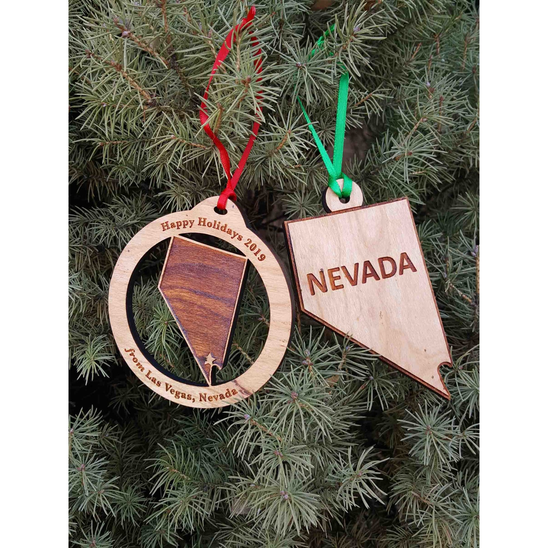 3.5" - Nevada Customizable Hardwood Ornaments