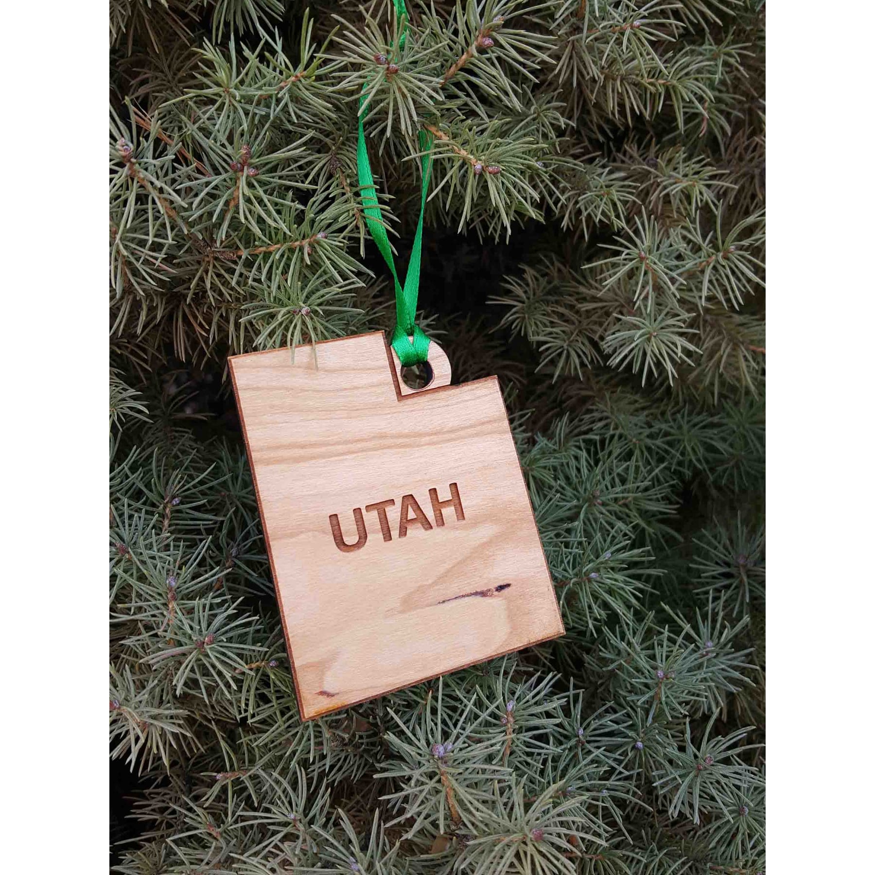 3.5" - Utah Customizable Hardwood Ornaments