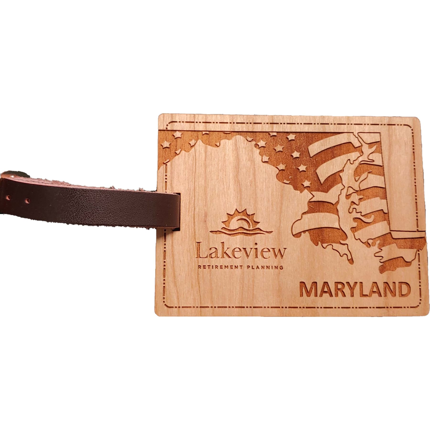 3" x 4" - Maryland Hardwood Luggage Tags