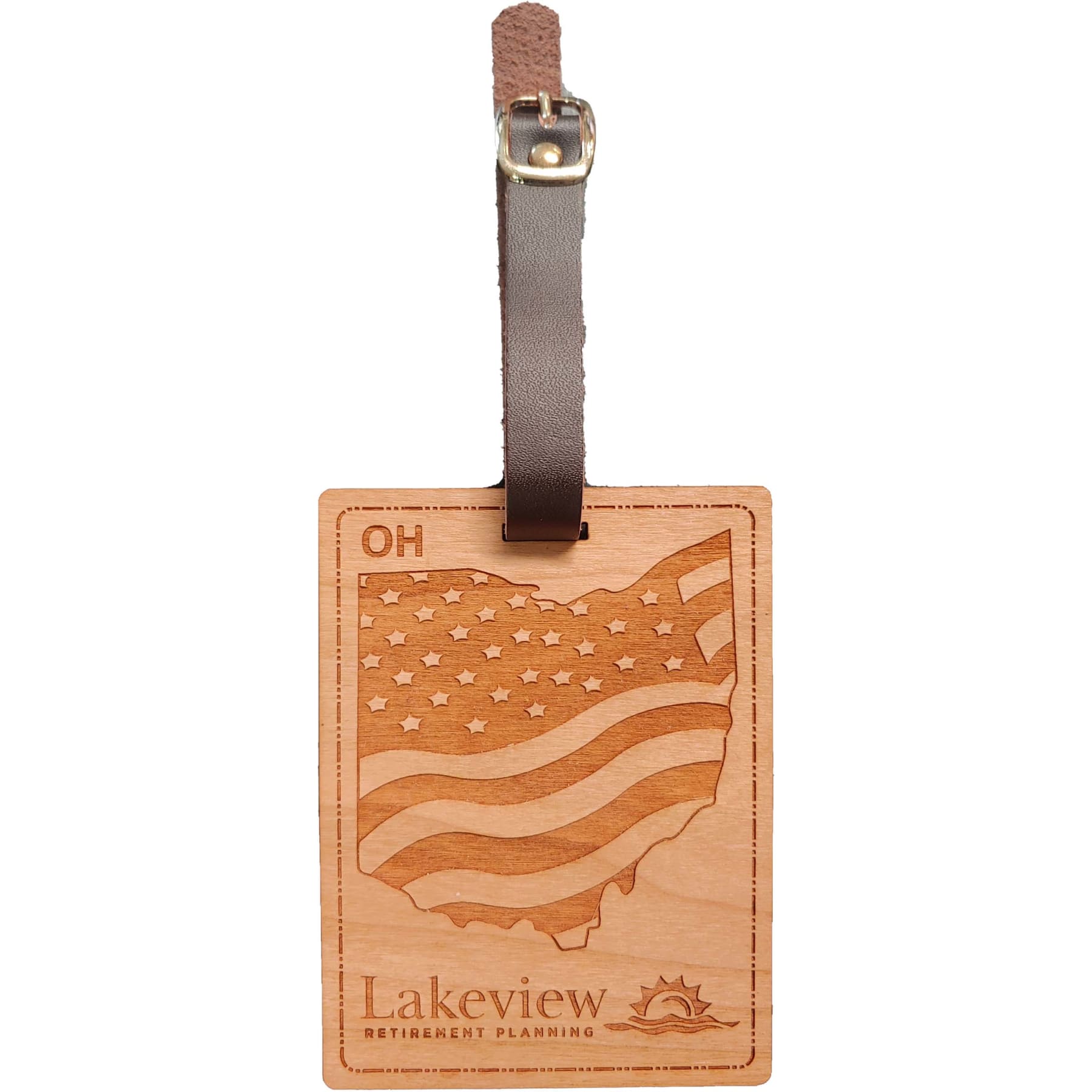 3" x 4" - Ohio Hardwood Luggage Tags