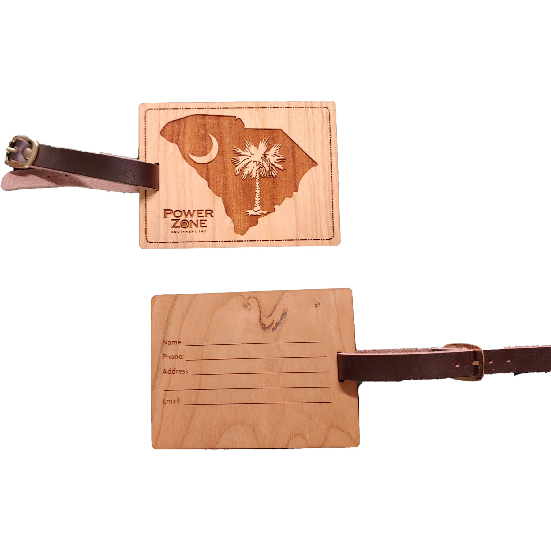 3" x 4" - South Carolina Hardwood Luggage Tags