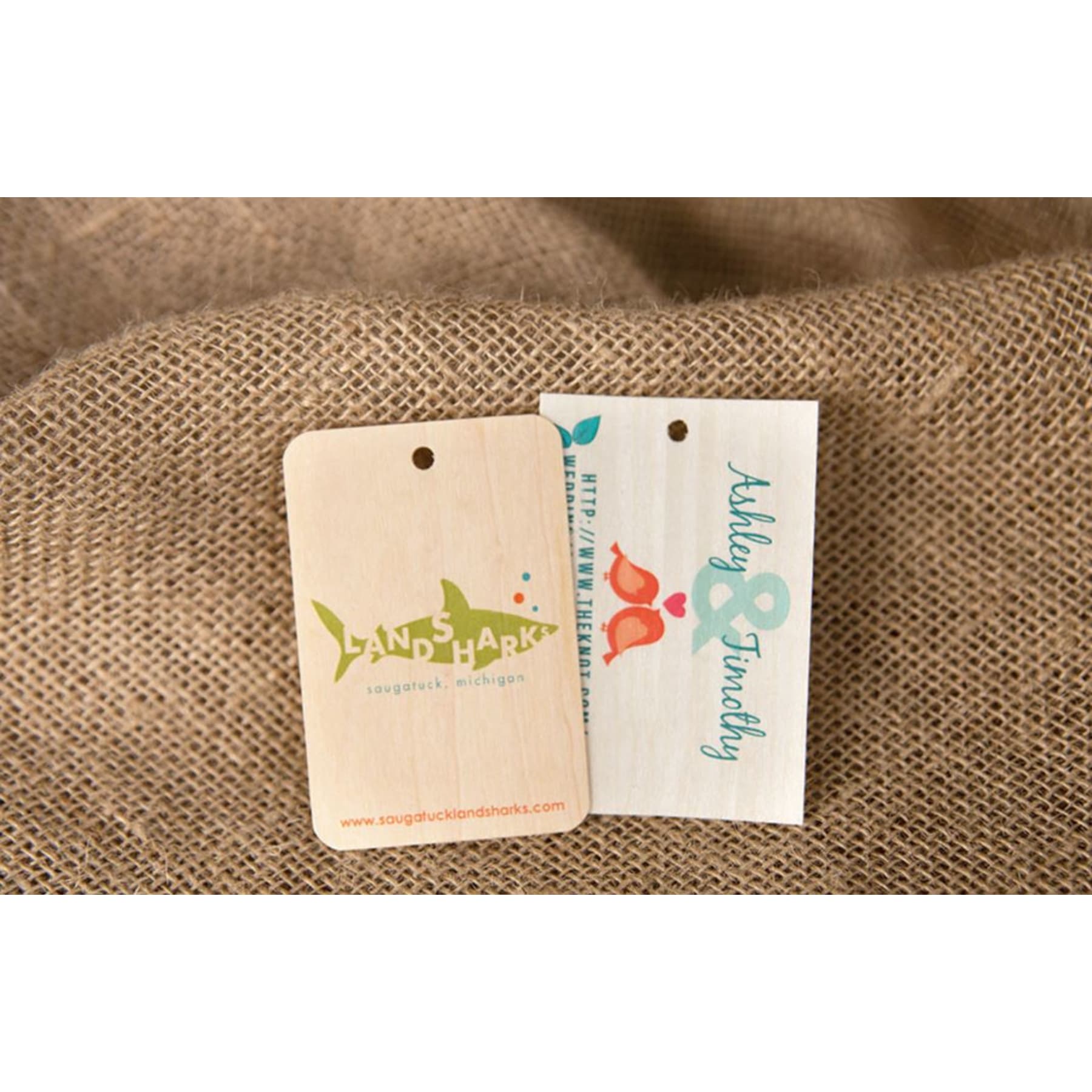 2" x 3.5" - Wood Veneer Tags - 1 Sided