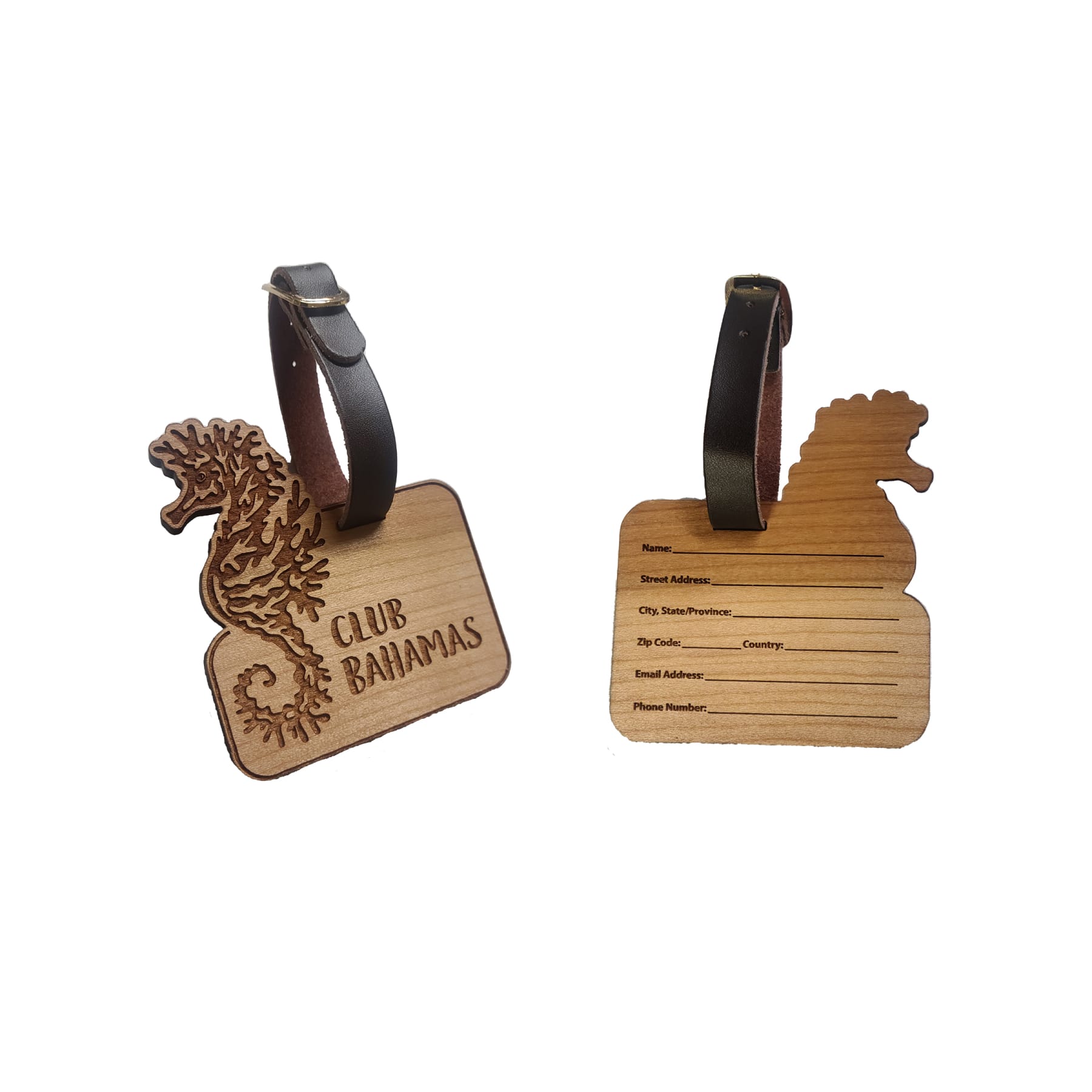 Custom Wood Bag Tags - TGLX01