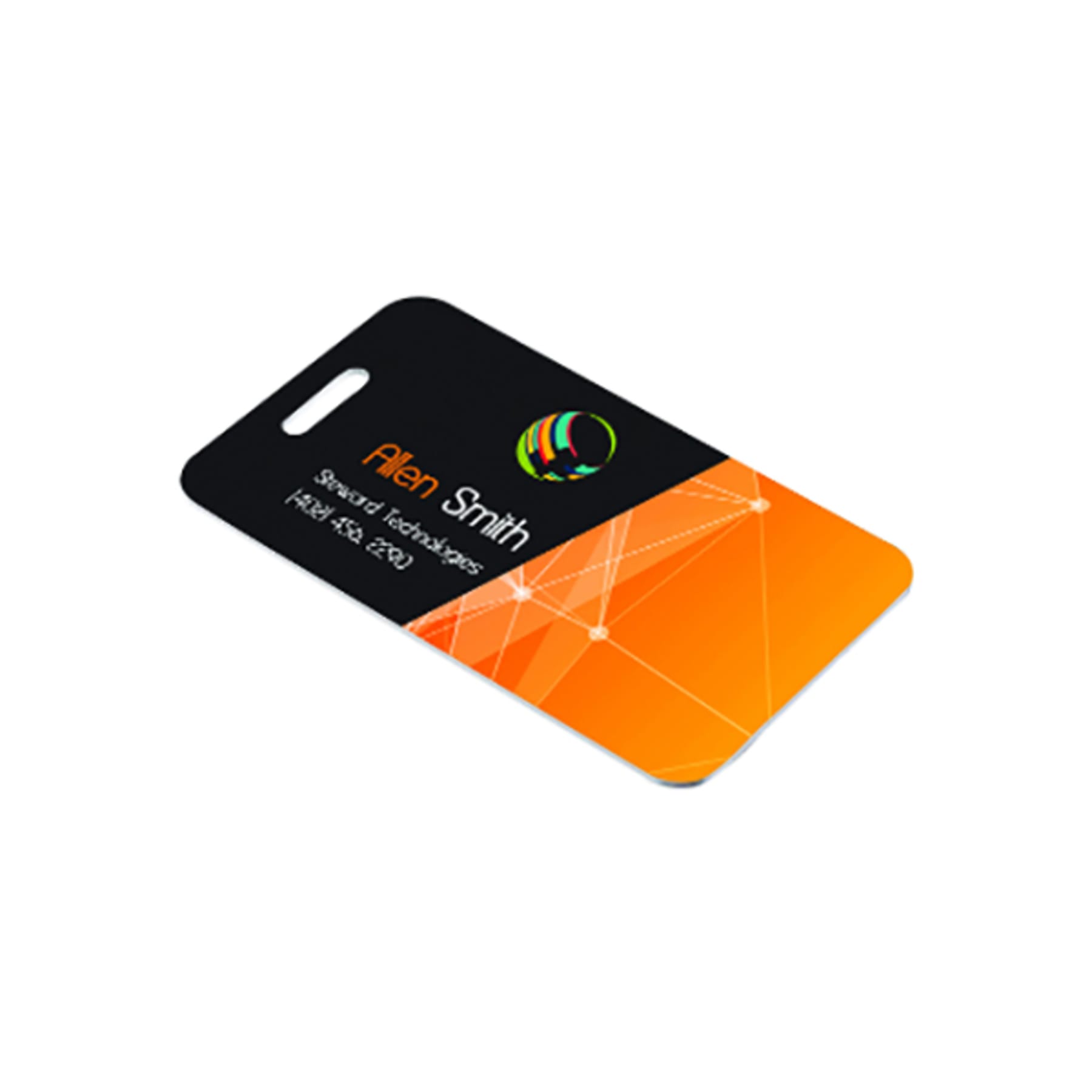 2" x 3.5" White Sublimatable UVSub Aluminum Luggage Tag