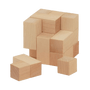 2.25" x 2.25" - Wood Puzzle Cubes