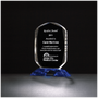 Diamond Clear Crystal Award w/Cobalt Blue Crystal Base