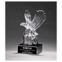 Beautiful Carved Crystal Eagle on a Crystal Base - AE18