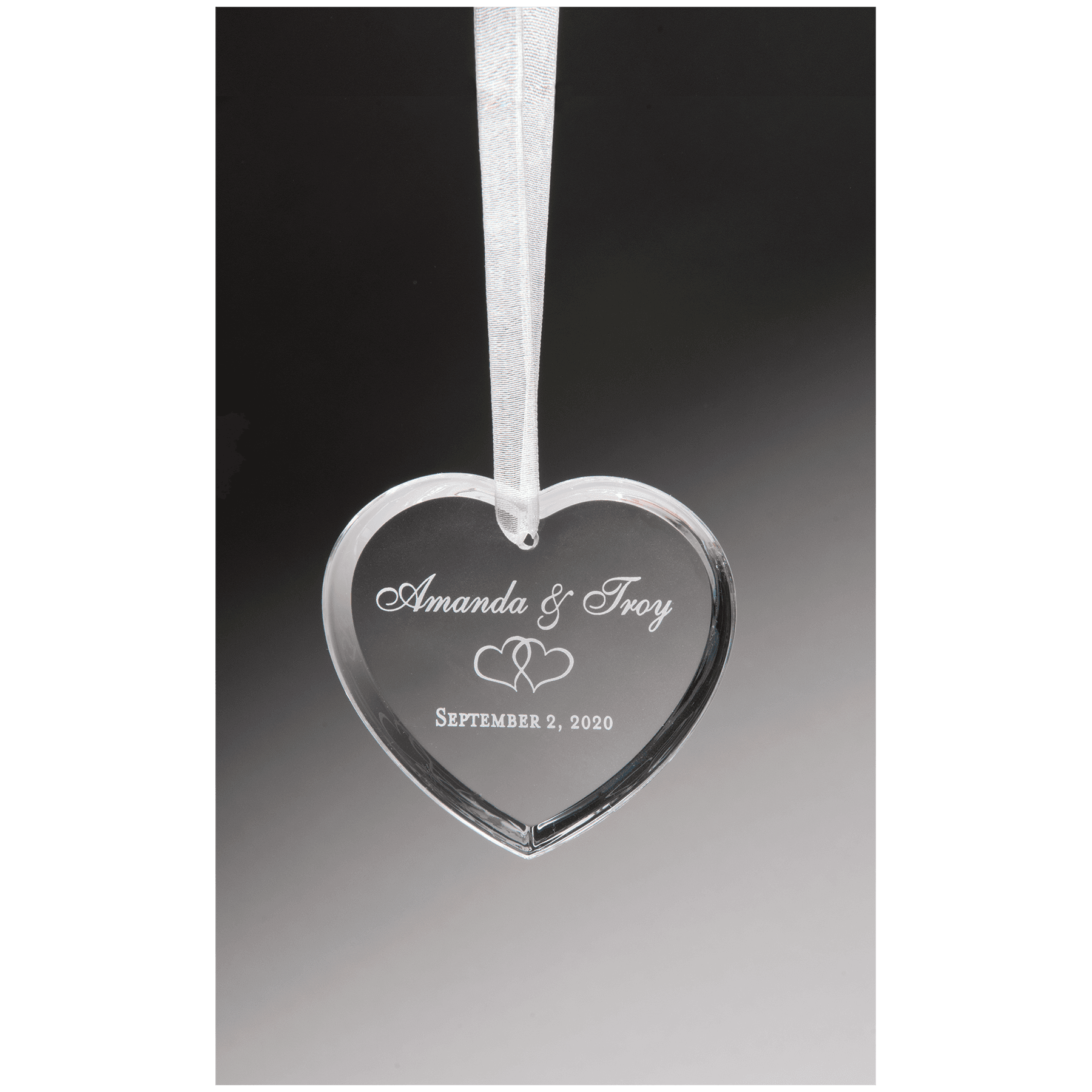 2.5" Crystal Heart Ornament