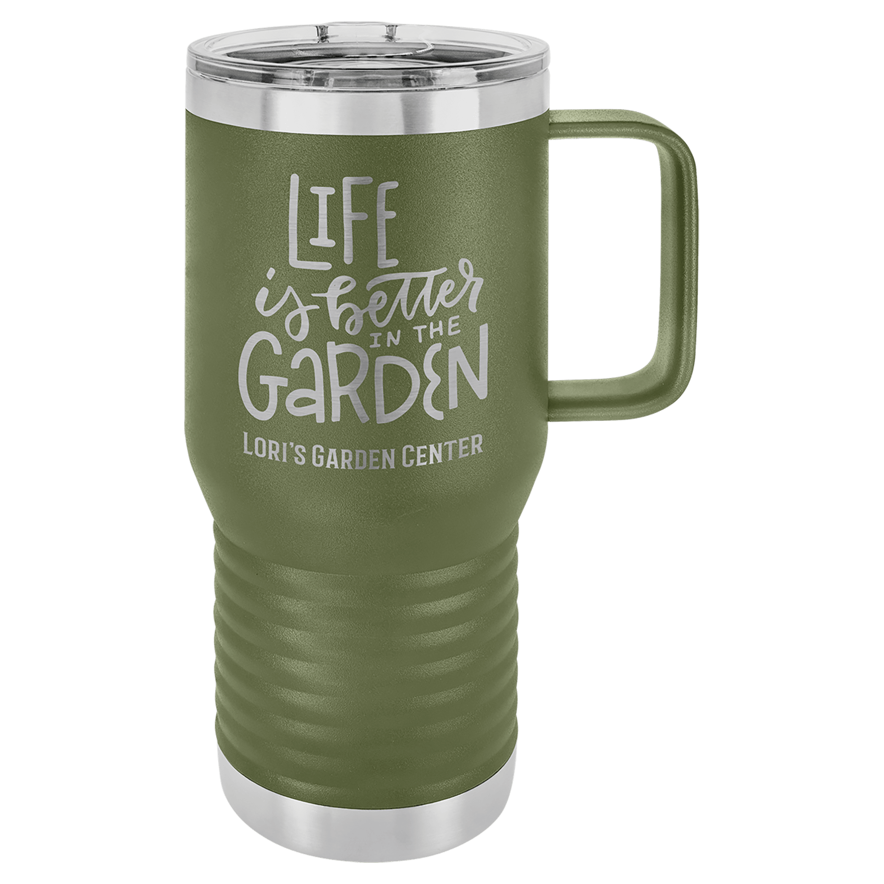 Polar Camel 20 oz. Olive Green Travel Mug