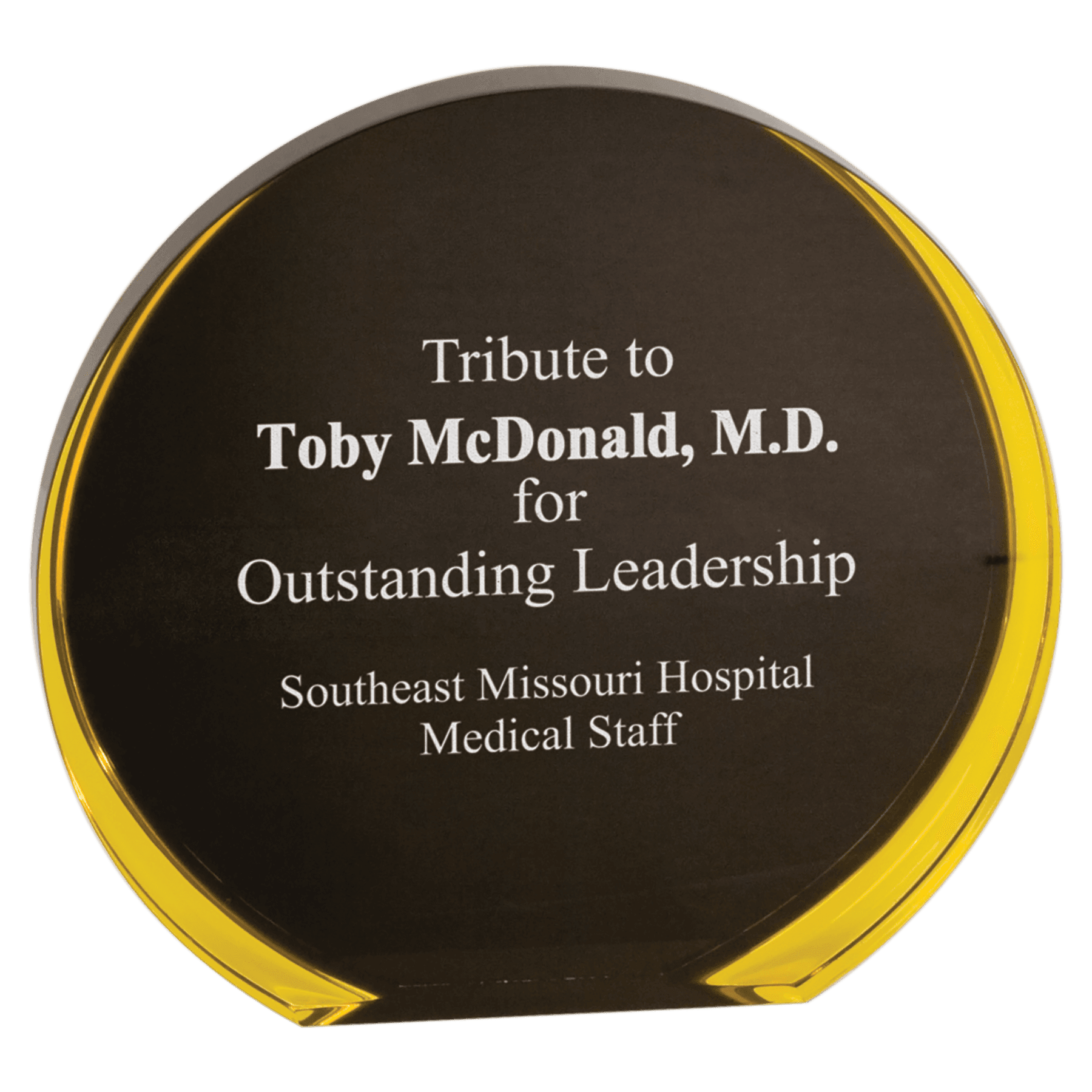 6.25" Black/Gold Luminary Circle Acrylic