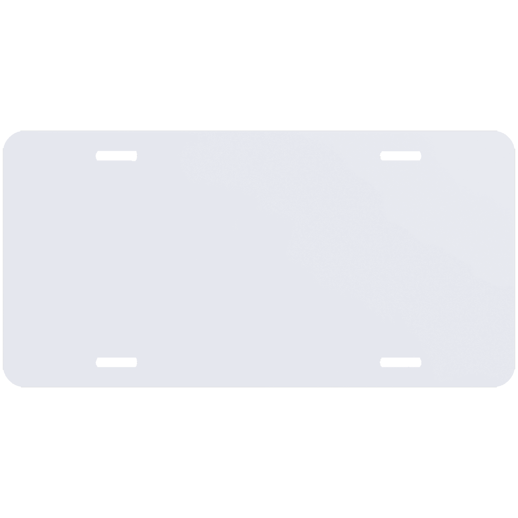 White Aluminum License Plate - SV12