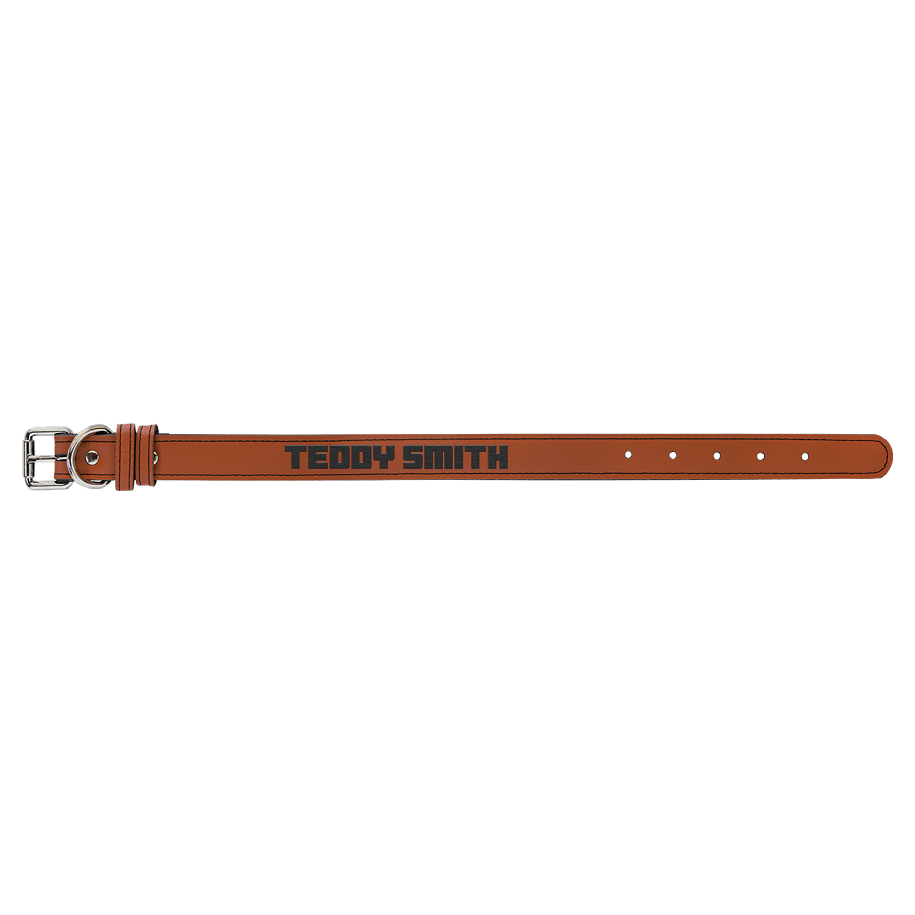Medium 19" x 1" Rawhide Leatherette Dog Collar