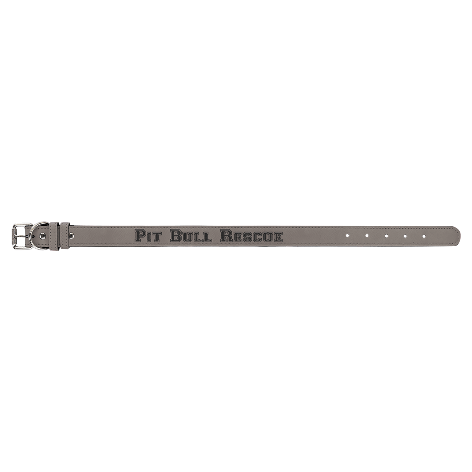 Large 23" x 1" Gray Leatherette Dog Collar