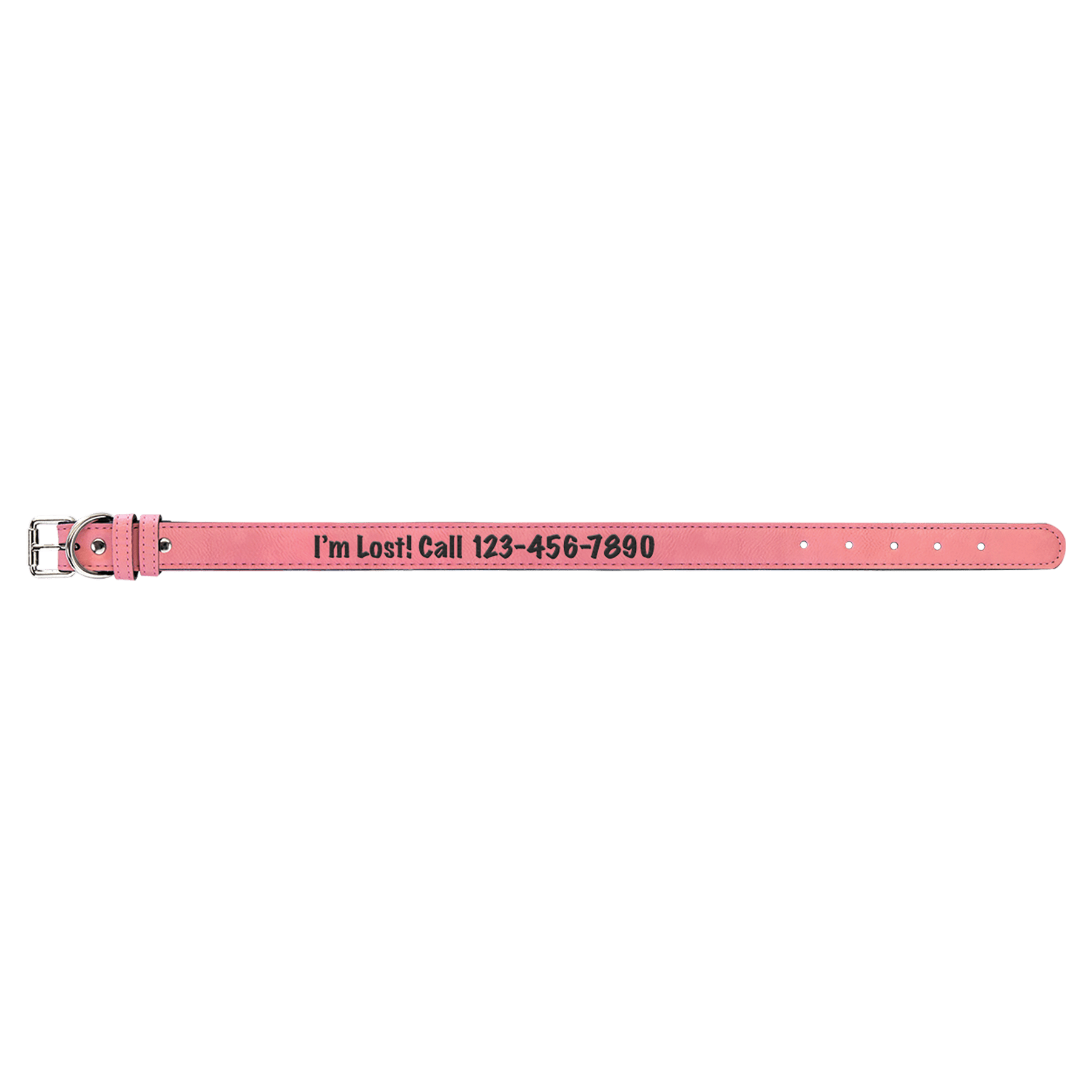 Large 23" x 1" Pink Leatherette Dog Collar