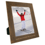 8" x 10" Rustic/Gold Leatherette Photo Frame