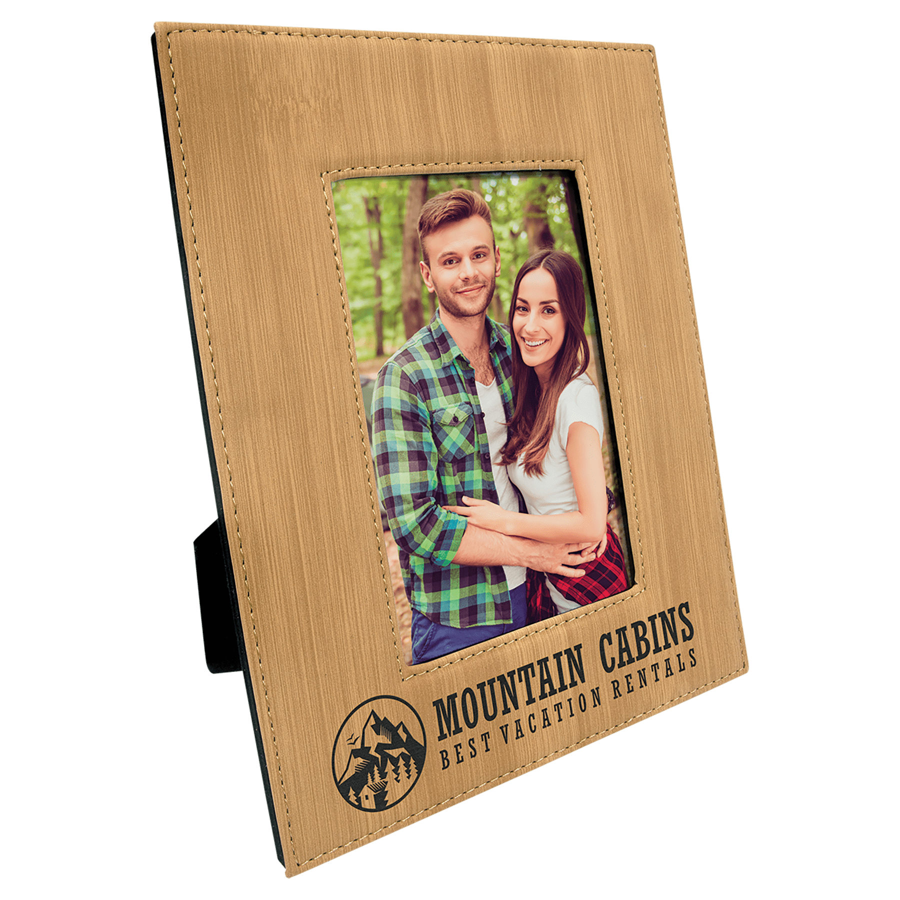4" x 6" Bamboo Leatherette Photo Frame
