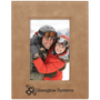 4" x 6" Light Brown Leatherette Photo Frame