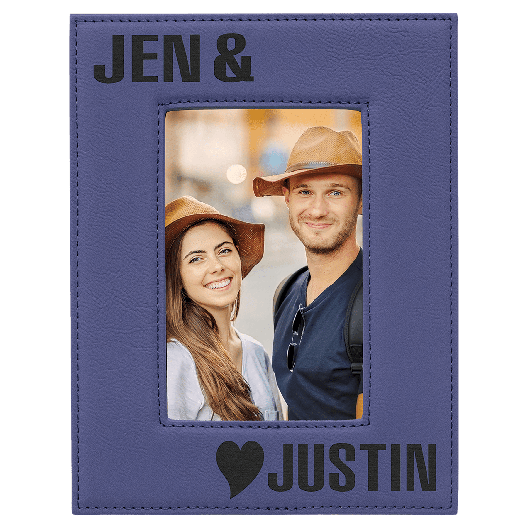 4" x 6" Purple Leatherette Photo Frame