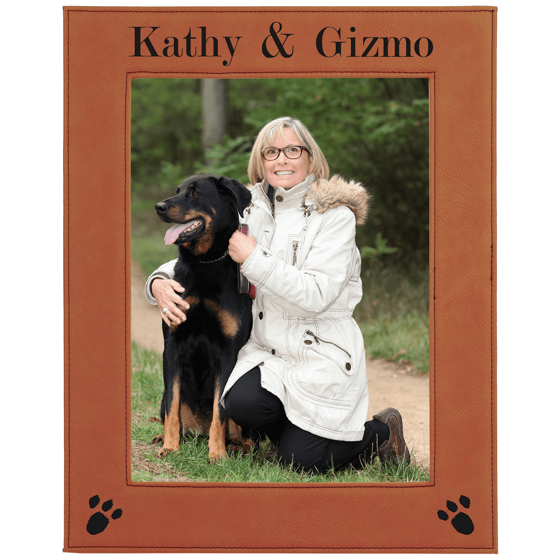 8" x 10" Rawhide Leatherette Photo Frame