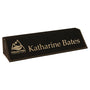 8.5" Black/Gold Leatherette Desk Wedge