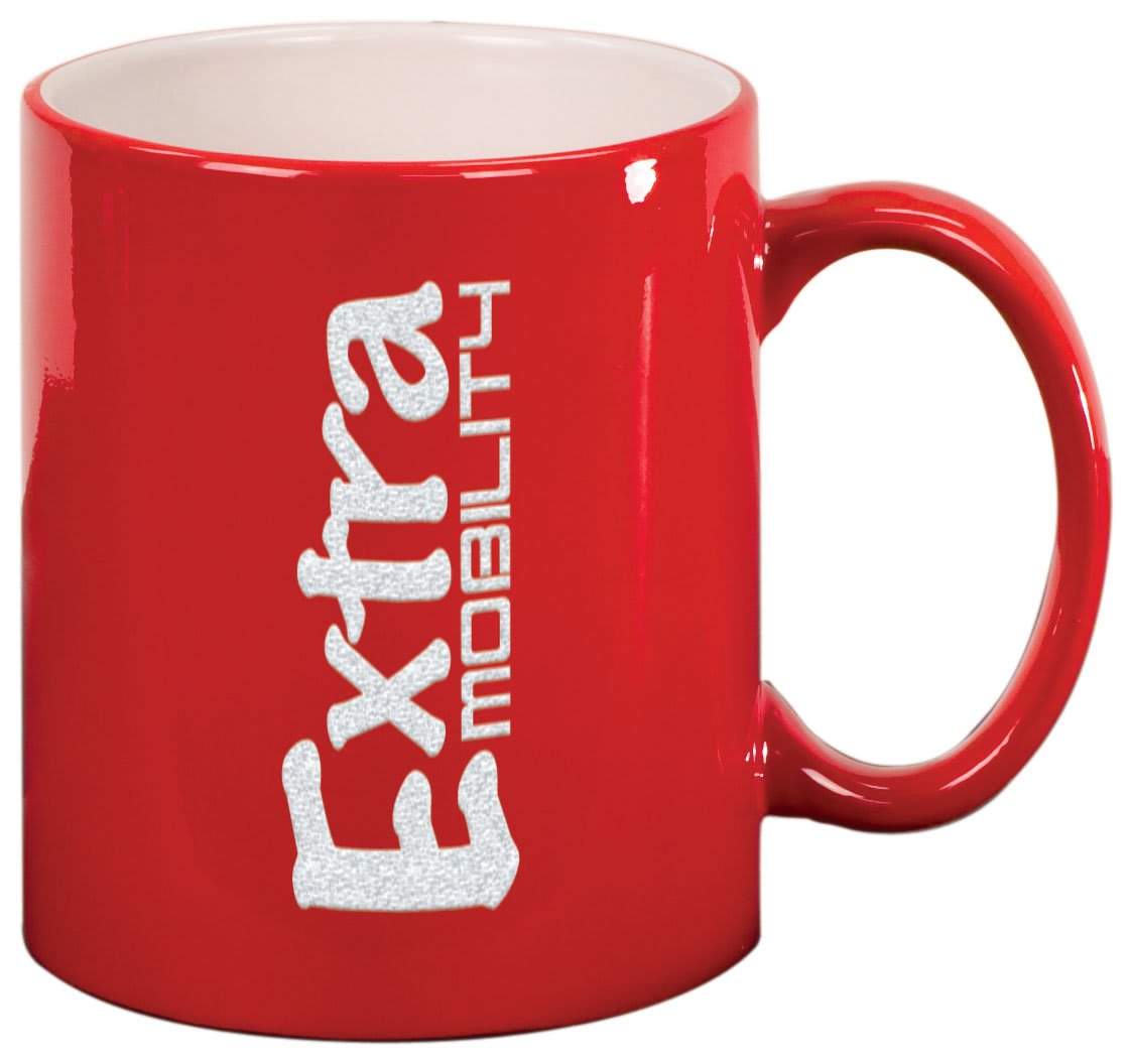 11 oz. Red Ceramic Round LazerMug