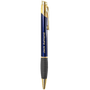 Gloss Blue Brass Ballpoint Pen with Gripper