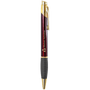 Gloss Burgundy Brass Ballpoint Pen with Gripper