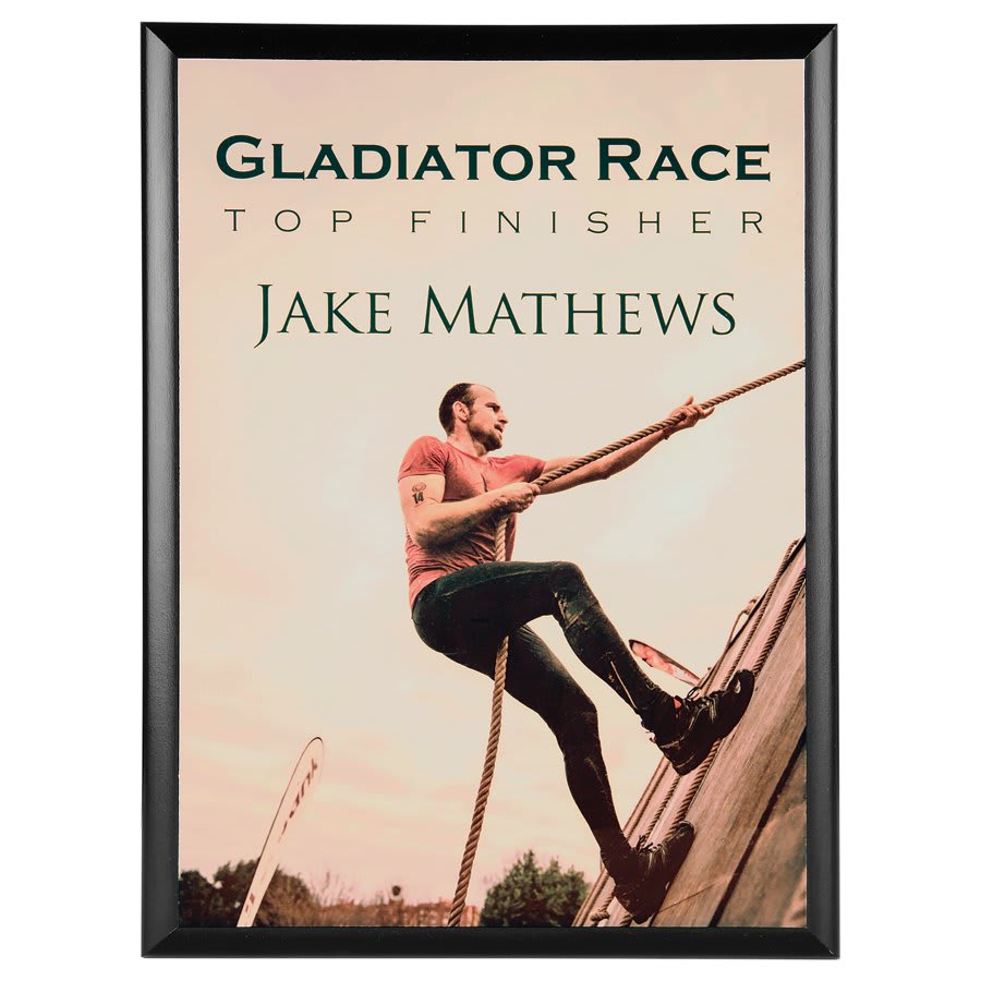 5" x 7" Luster Sub Plaque w/Black Edge