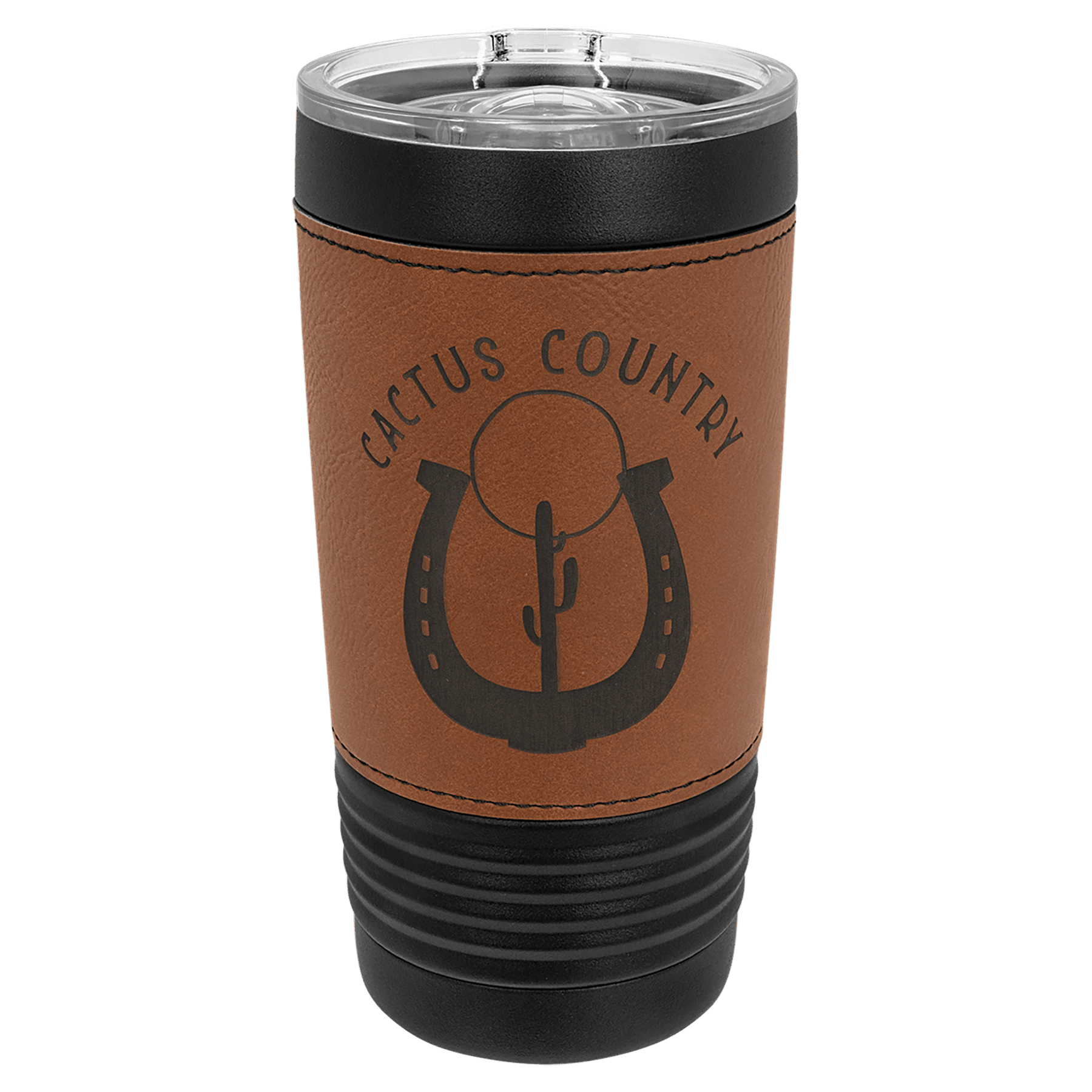 Polar Camel 20 oz. Black w/Rawhide Leatherette Tumbler