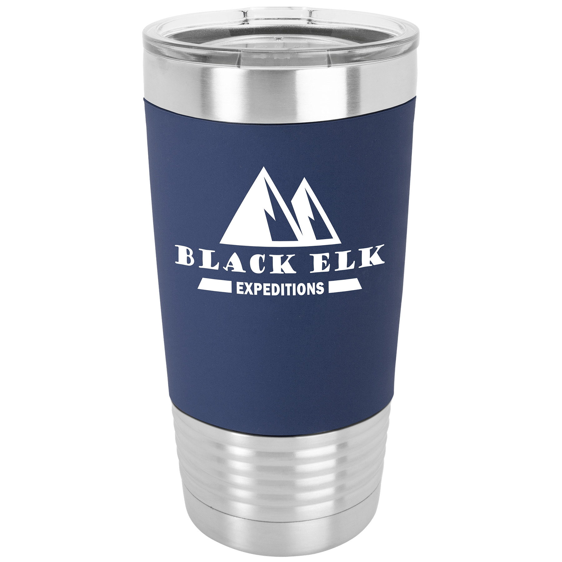 Polar Camel 20 oz. Navy Blue/White Tumbler w/Silicone Grip