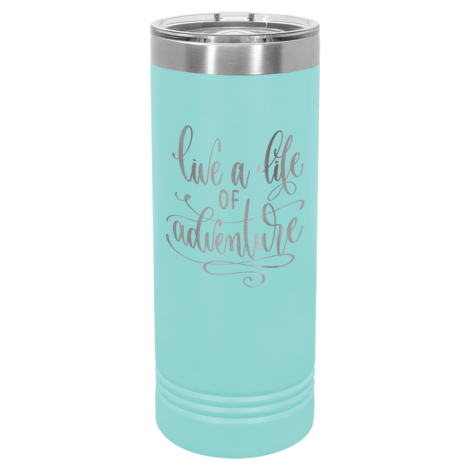 Polar Camel 22 oz. Teal Blue Skinny Tumbler with Slider Lid
