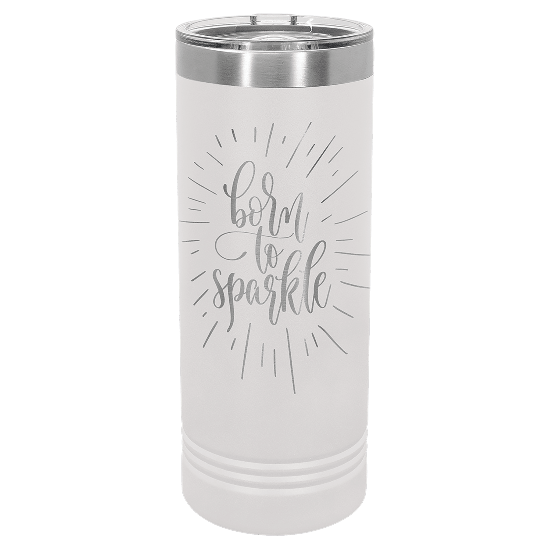 Polar Camel 22 oz. White Skinny Tumbler with Slider Lid
