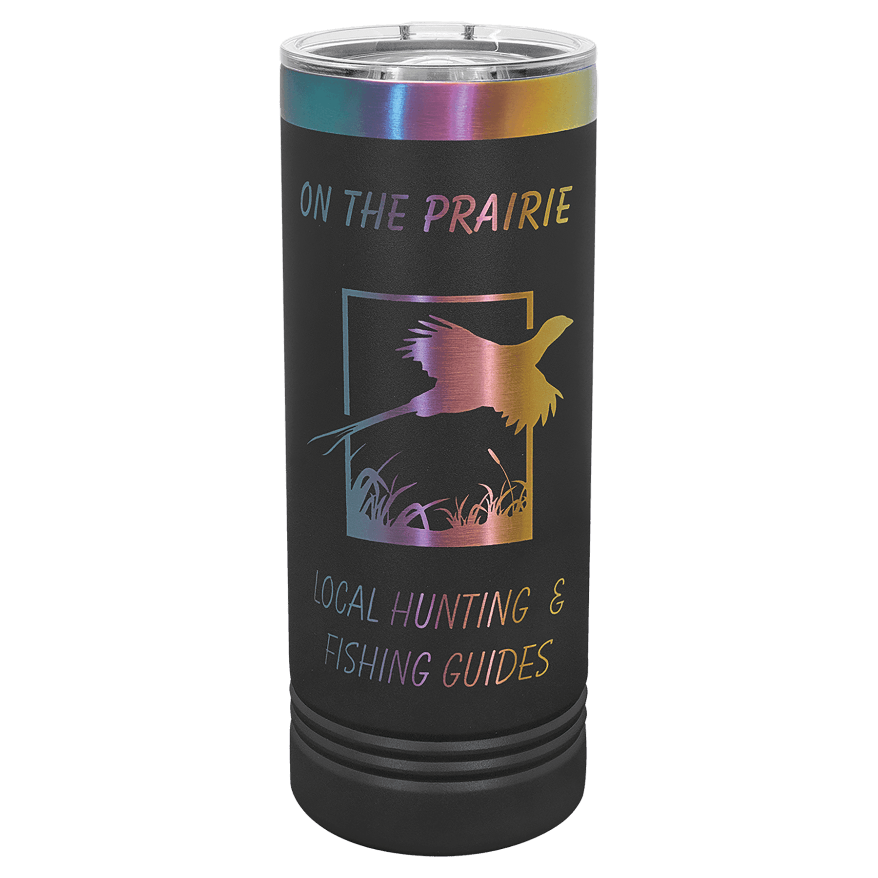 Polar Camel 22 oz. Black/Prism ION-Plated Skinny Tumbler