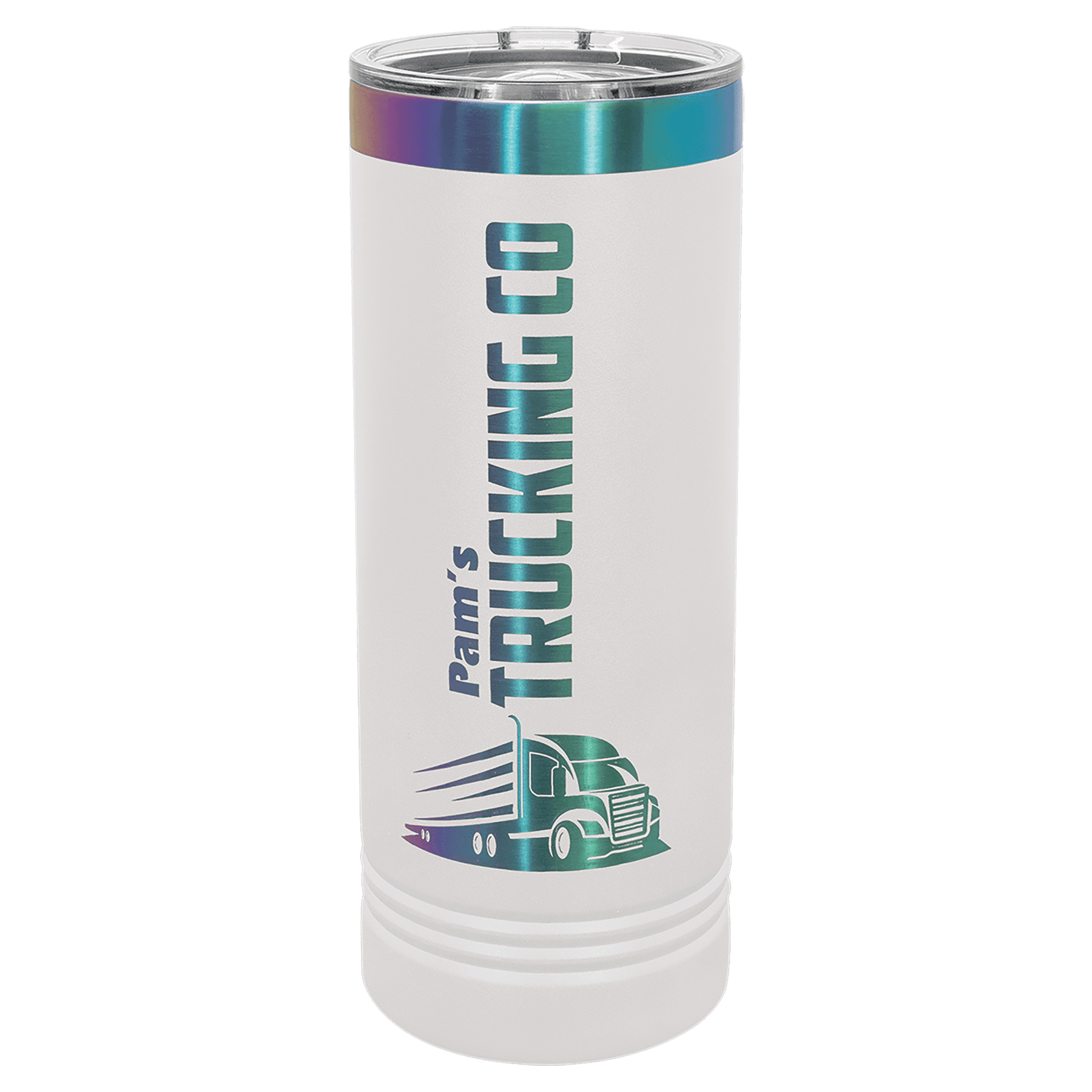 Polar Camel 22 oz. White/Prism ION-Plated Skinny Tumbler