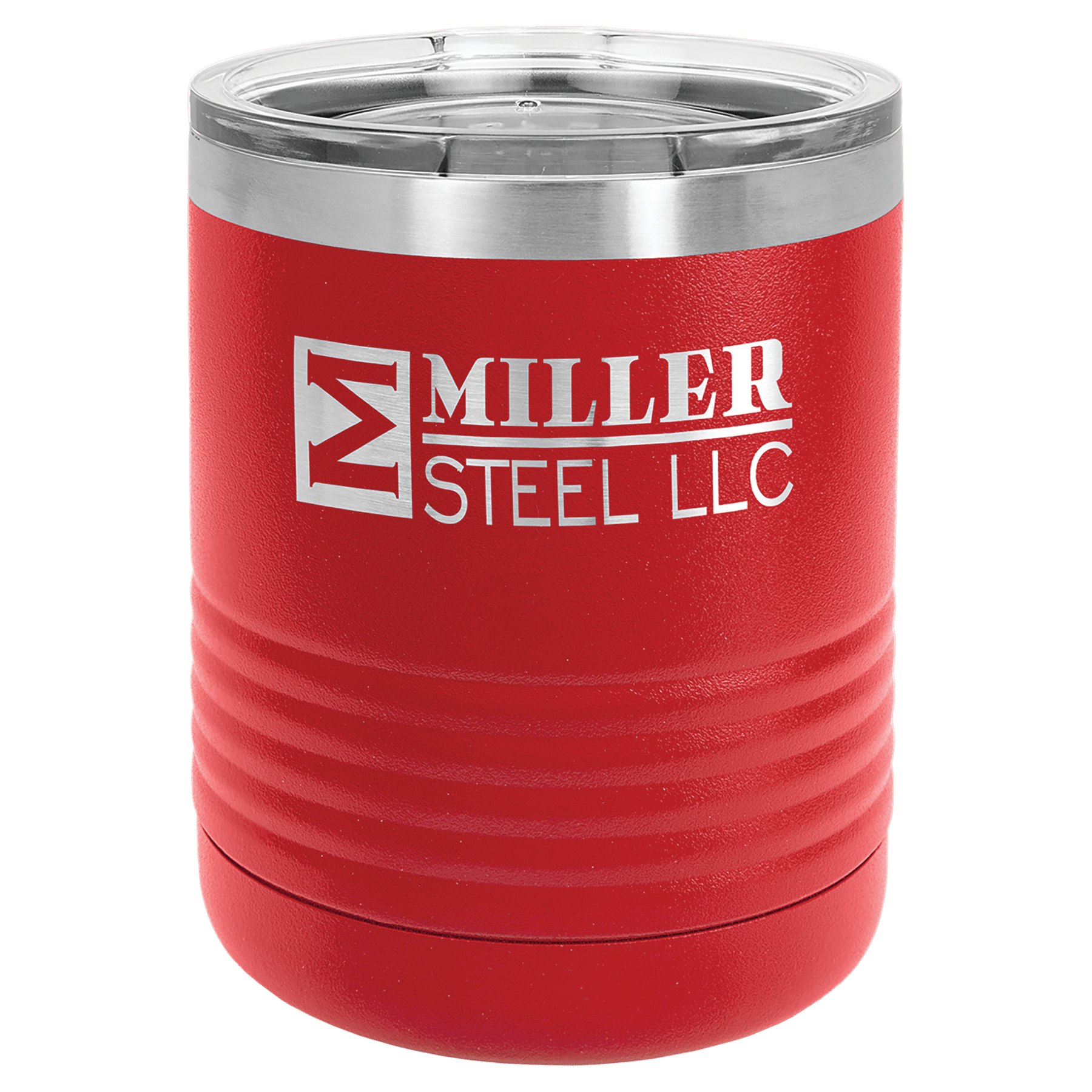 Polar Camel 10 oz. Red Ringneck Tumbler w/Clear Lid