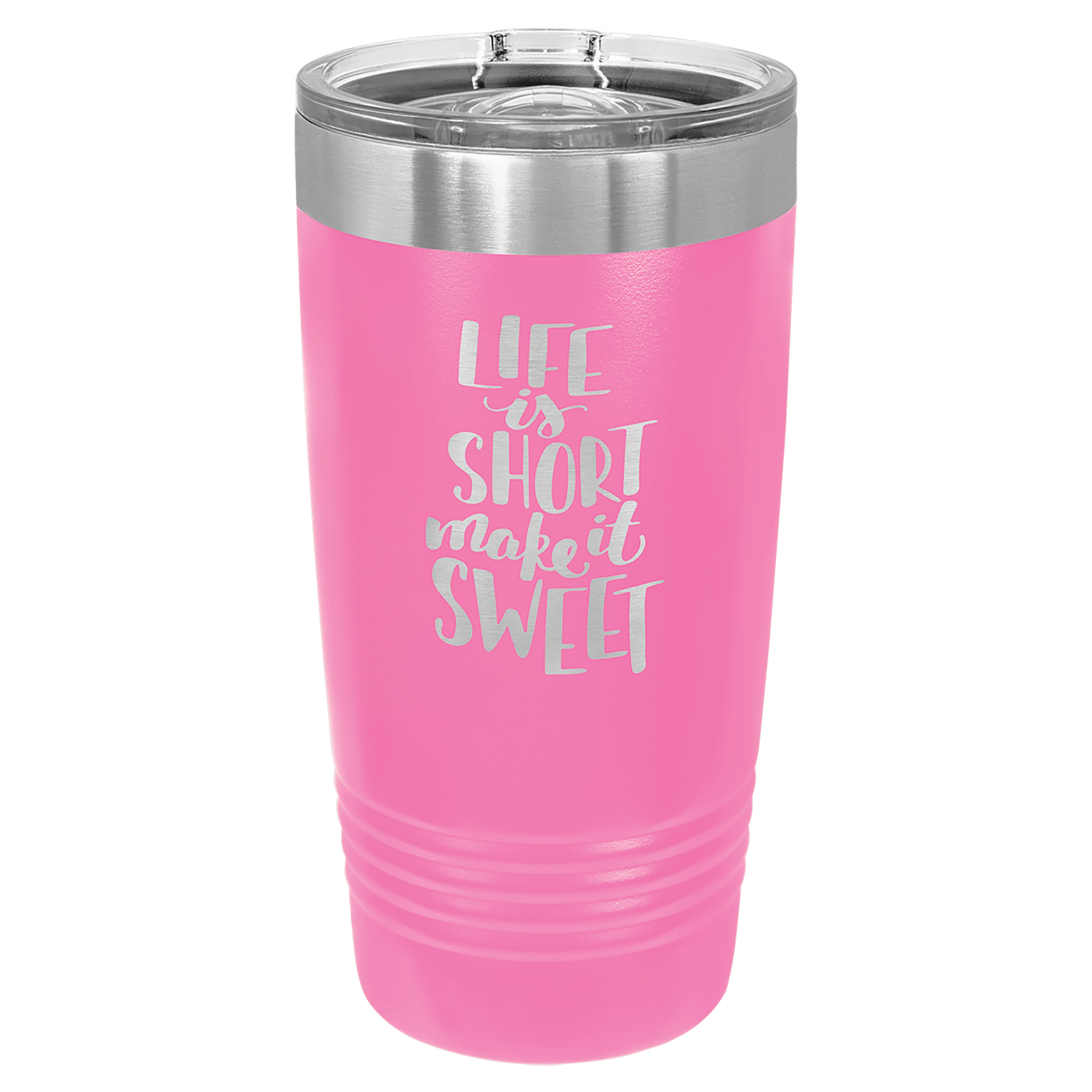 Polar Camel 20 oz. Pink Insulated Ringneck Tumbler