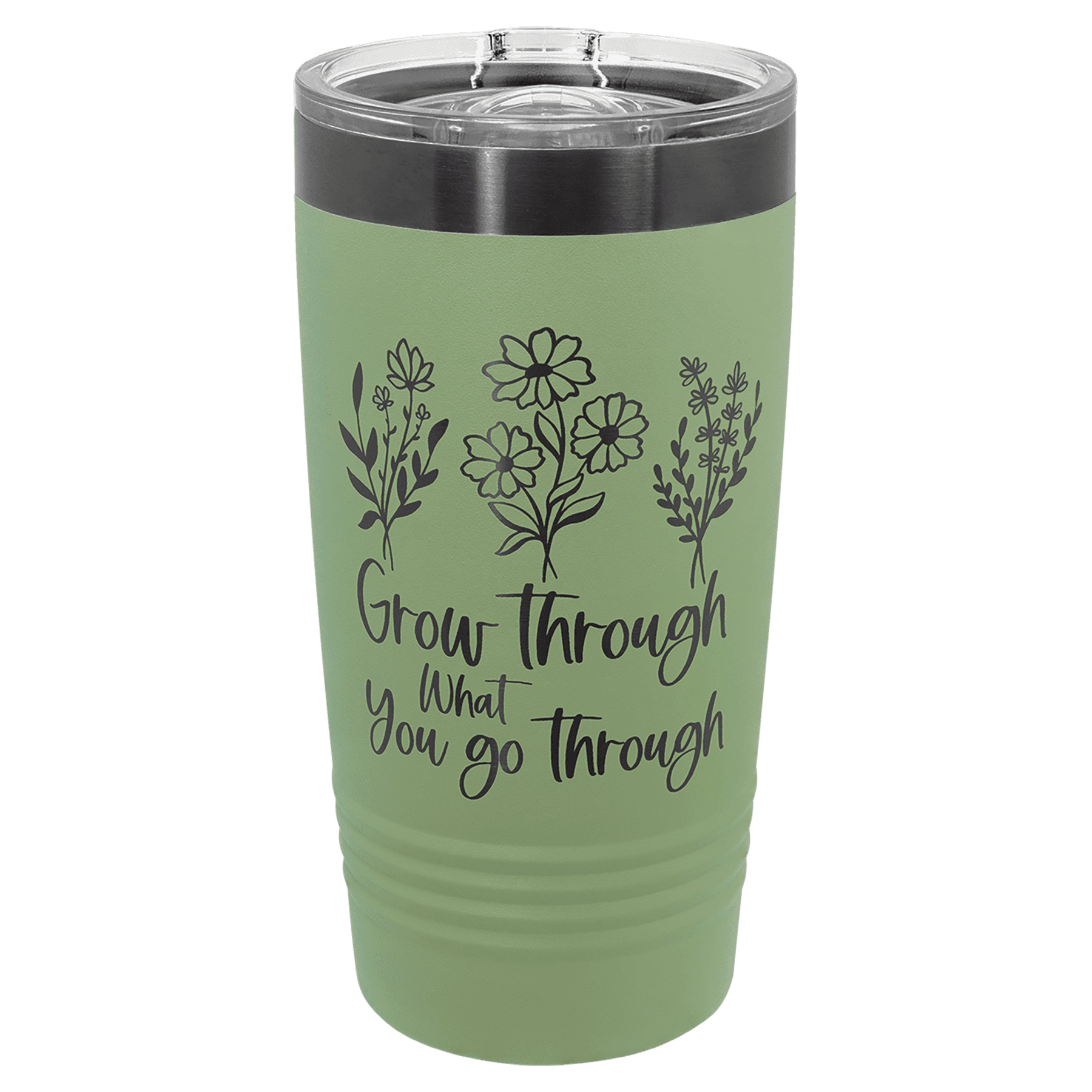 20 oz. Summer Sage/Ghost Black ION-Plated Ringneck Tumbler