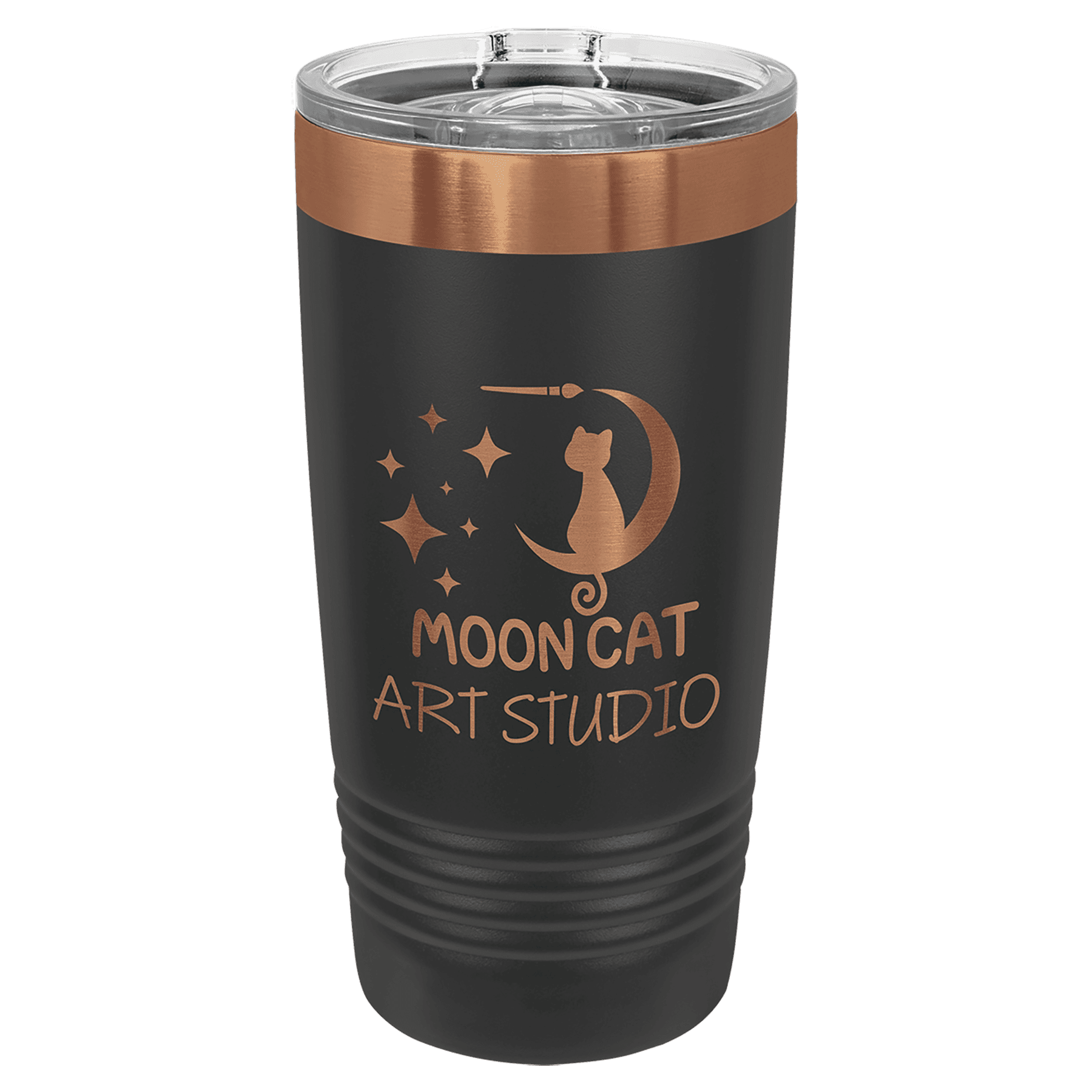 PC  20 oz. Black/Rose Gold ION-Plated Ringneck Tumbler