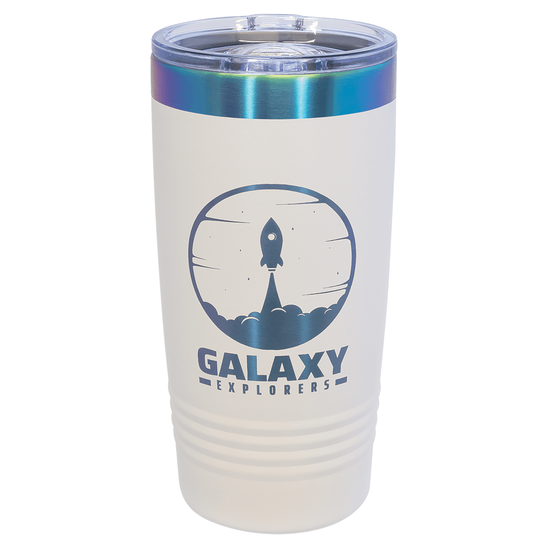 Polar Camel 20 oz. White/Prism ION-Plated Ringneck Tumbler