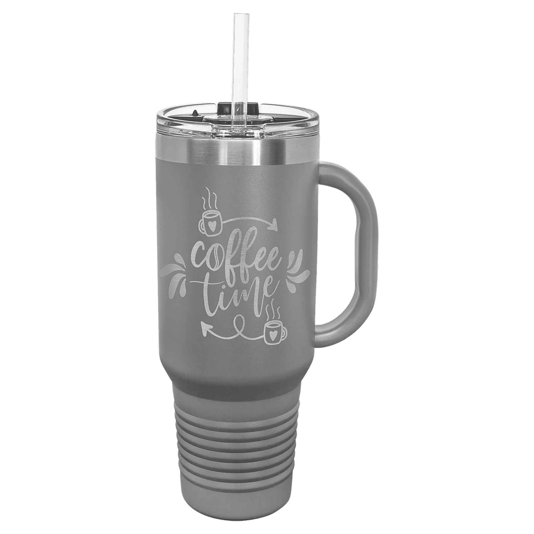 Polar Camel 40 oz. Dark Gray Travel Mug w/Handle