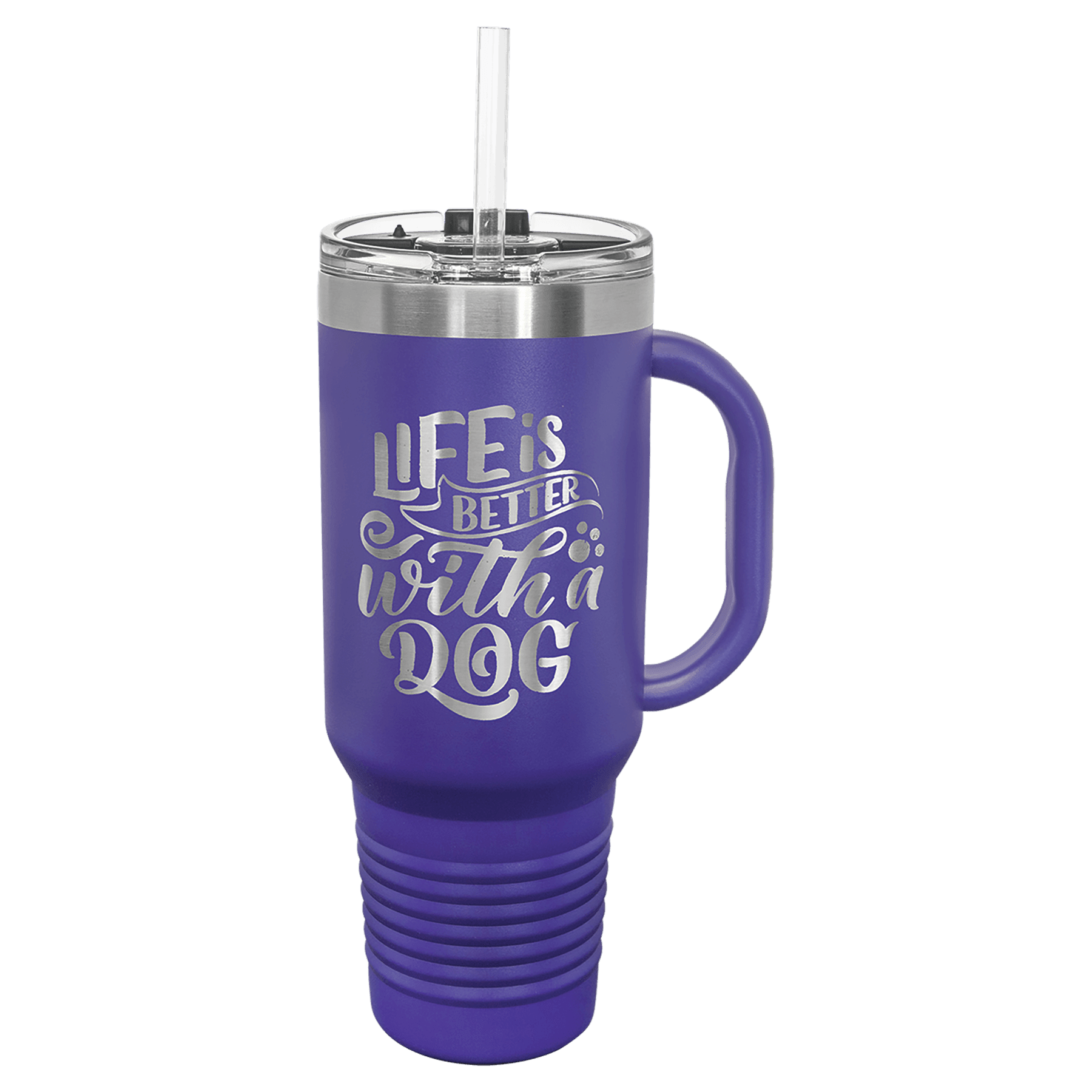 Polar Camel 40 oz. Purple Travel Mug w/Handle