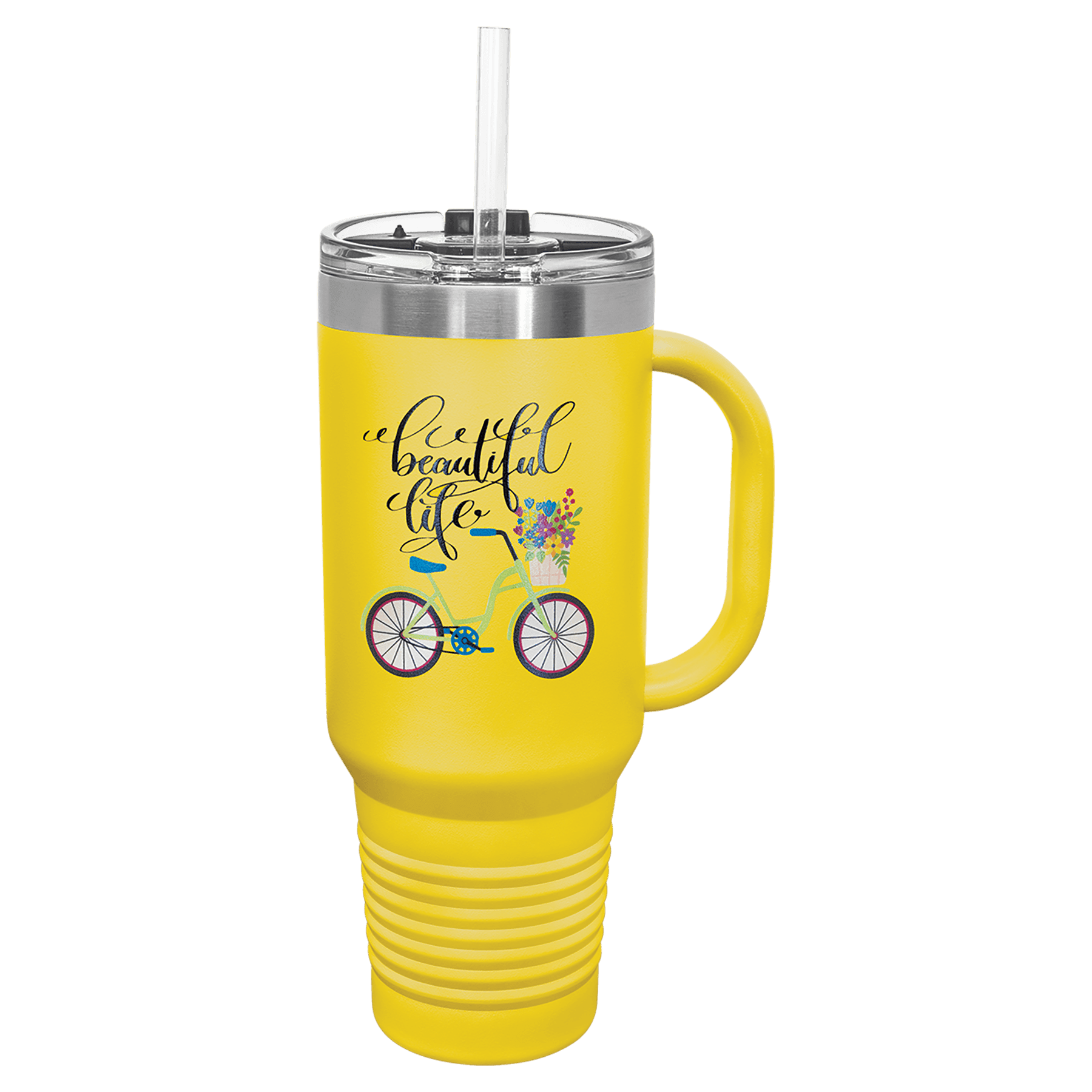Polar Camel 40 oz. Yellow Travel Mug w/Handle