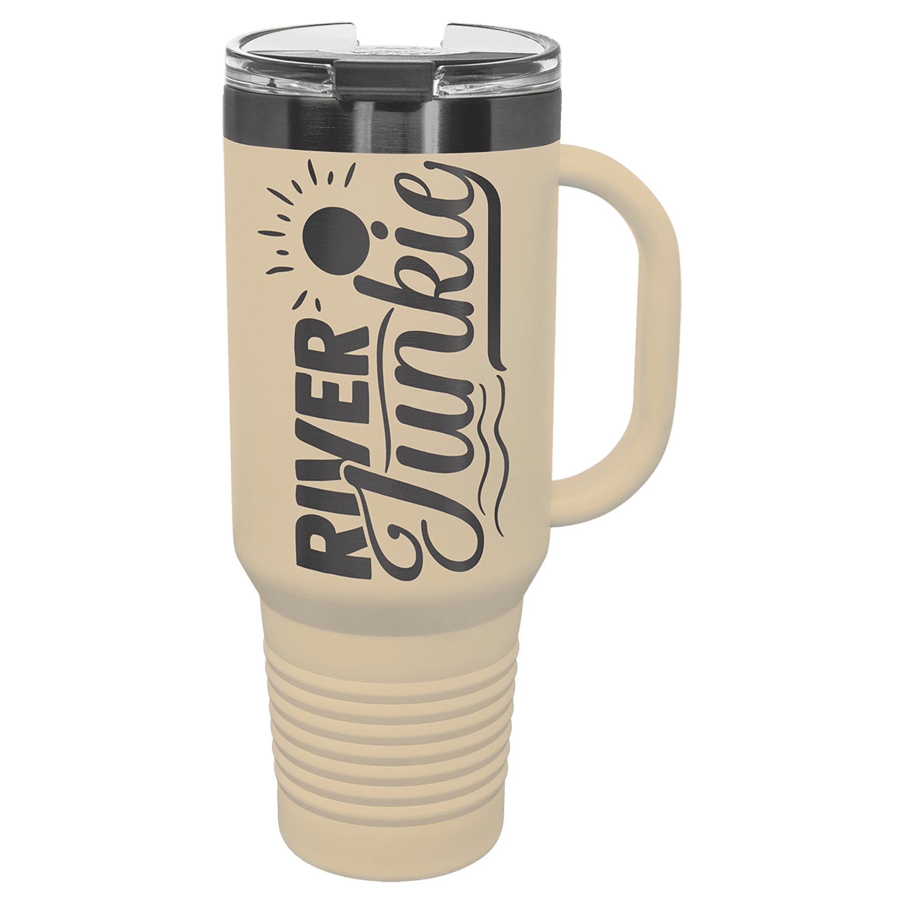 PC 40 oz. Warm Sand/Ghost Black ION-Plated Travel Mug