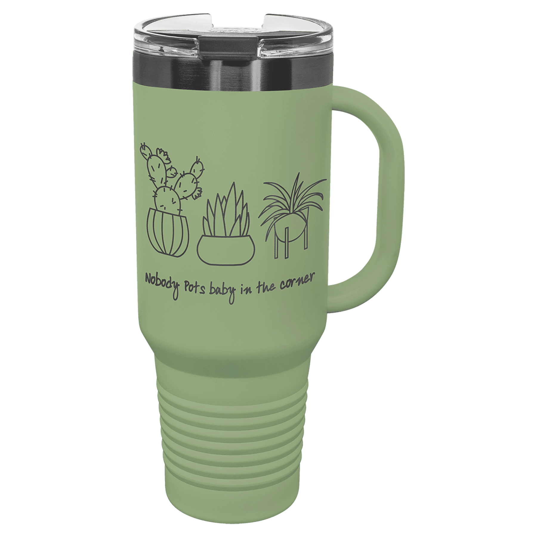 PC  40 oz. Summer Sage/Ghost Black ION-Plated Travel Mug