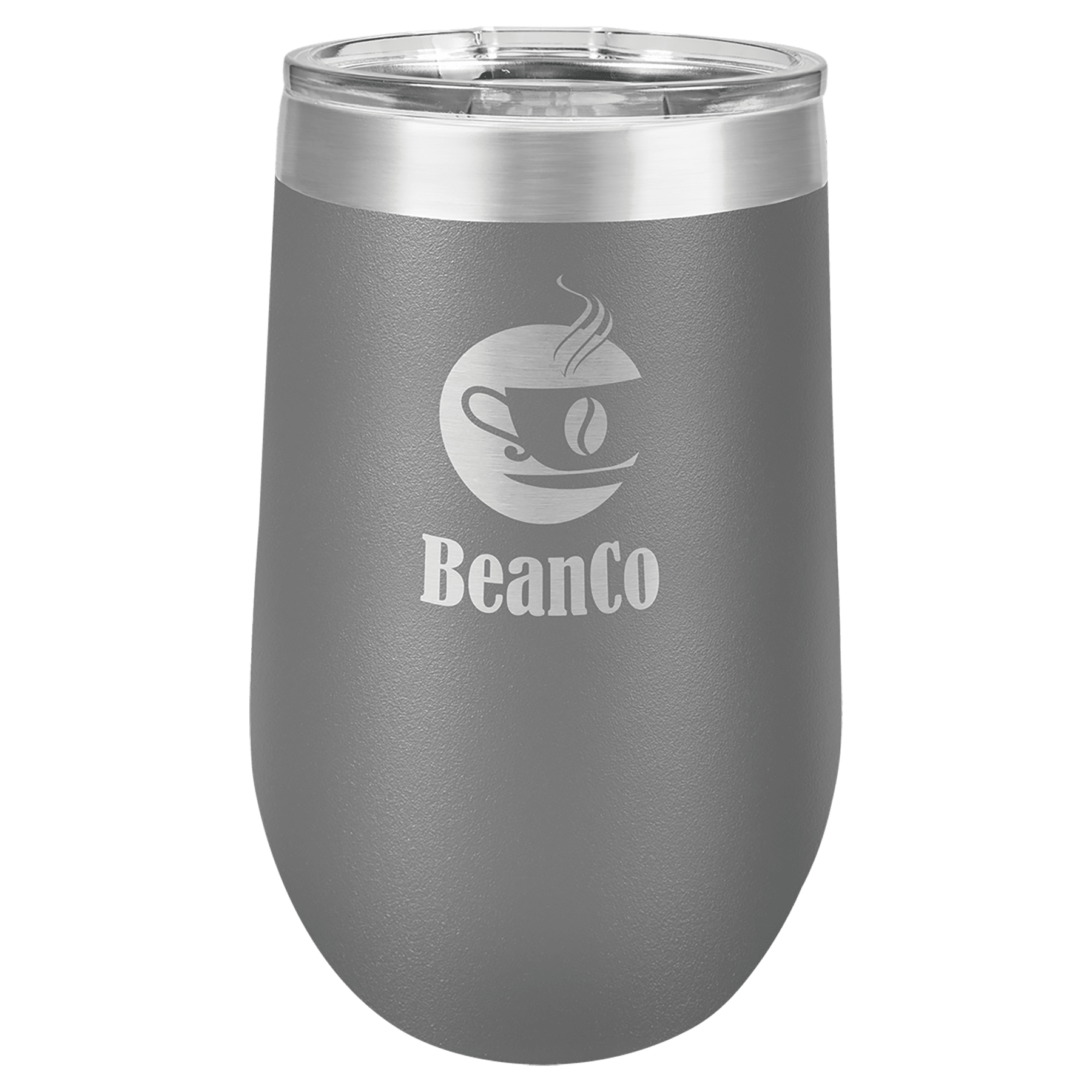 Polar Camel 16 oz. Dark Gray Stemless Tumbler